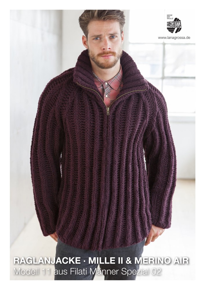 Raglanjacke aus Mille II & Merino Air