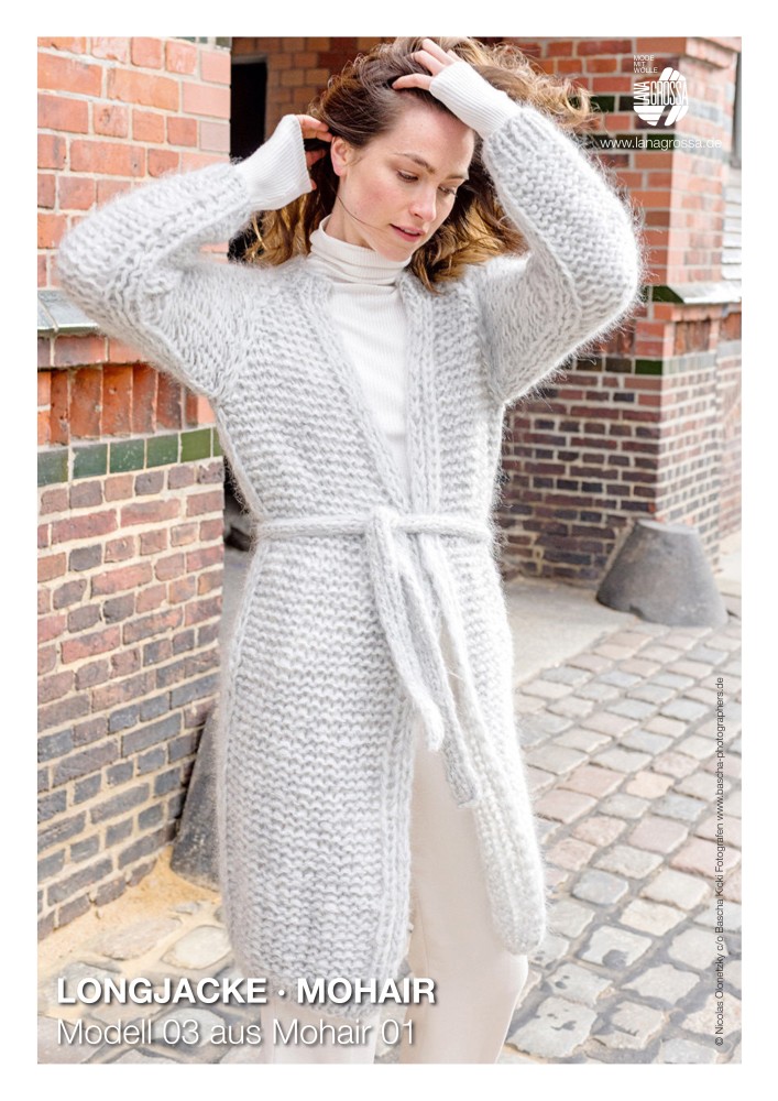 Longjacke aus Mohair Lana Grossa