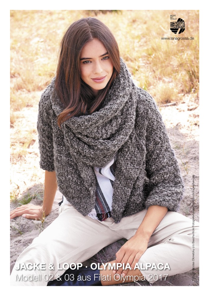 Jacke und Loop Olympia Alpaca