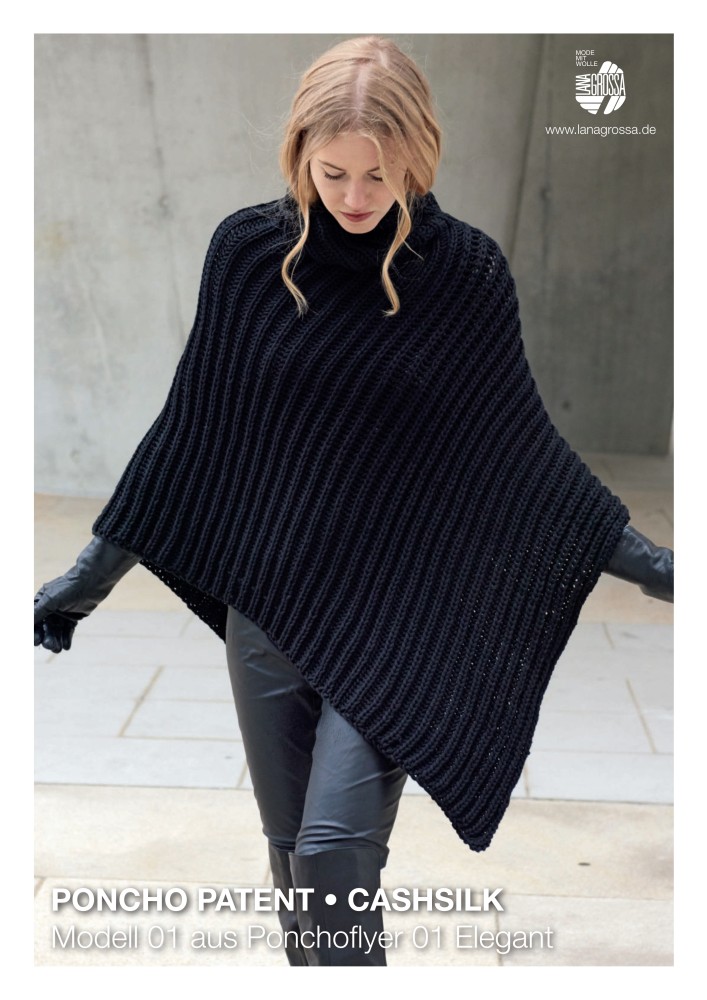 Poncho Patent Cashsilk