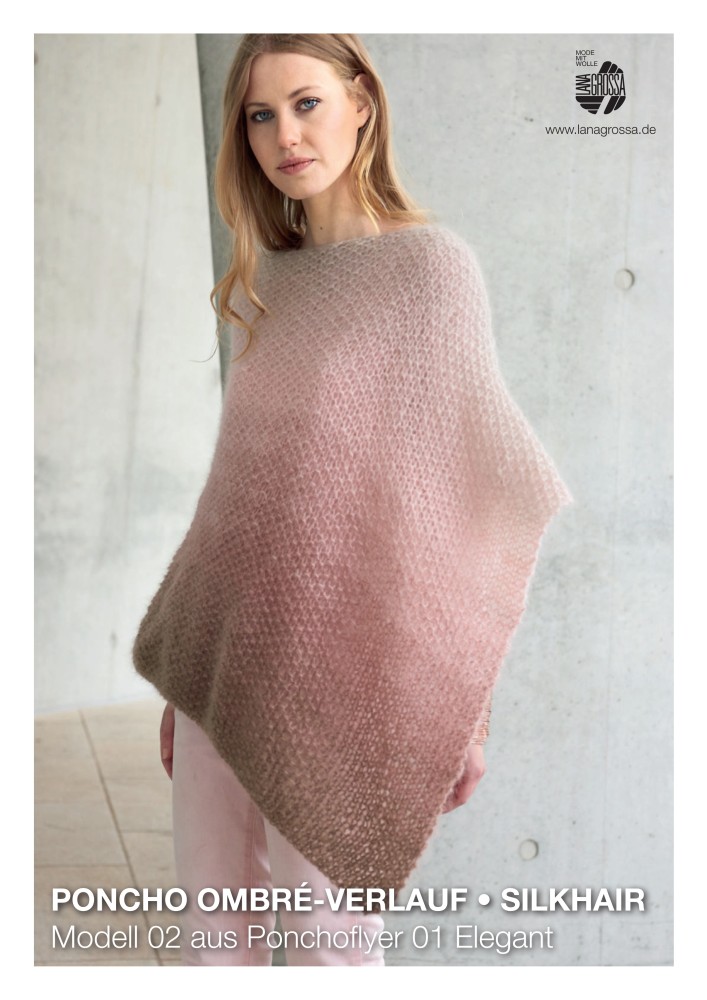 Poncho Ombré-Verlauf aus Silkhair