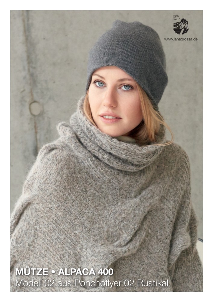 Mütze Alpaca 400 Modell 02 aus Ponchoflyer 02 Rustikal