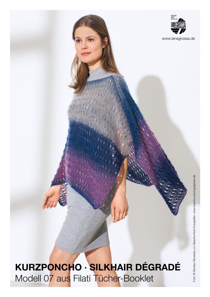 Kurzponcho Silkhair Dégradé