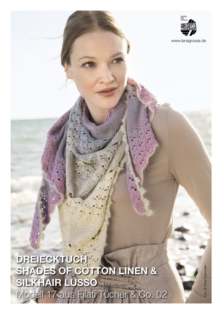Dreiecktuch Shades of Cotton Linen & Silkhair Lusso