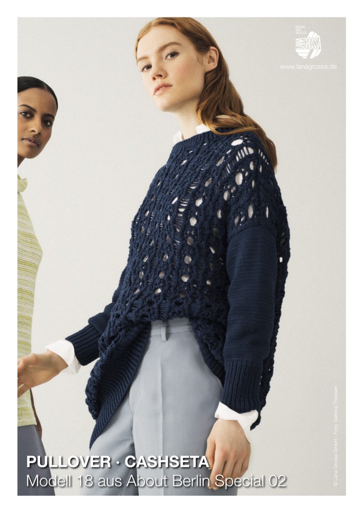 Pullover Cashseta mit Fallmaschenmuster