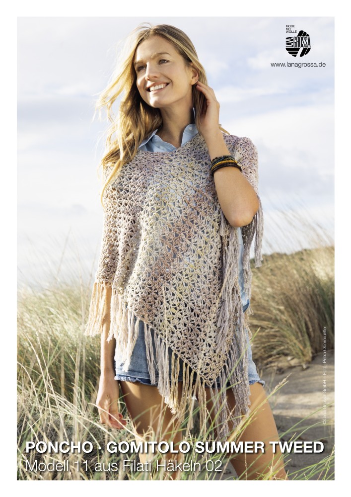 Poncho Gomito Summer Tweed