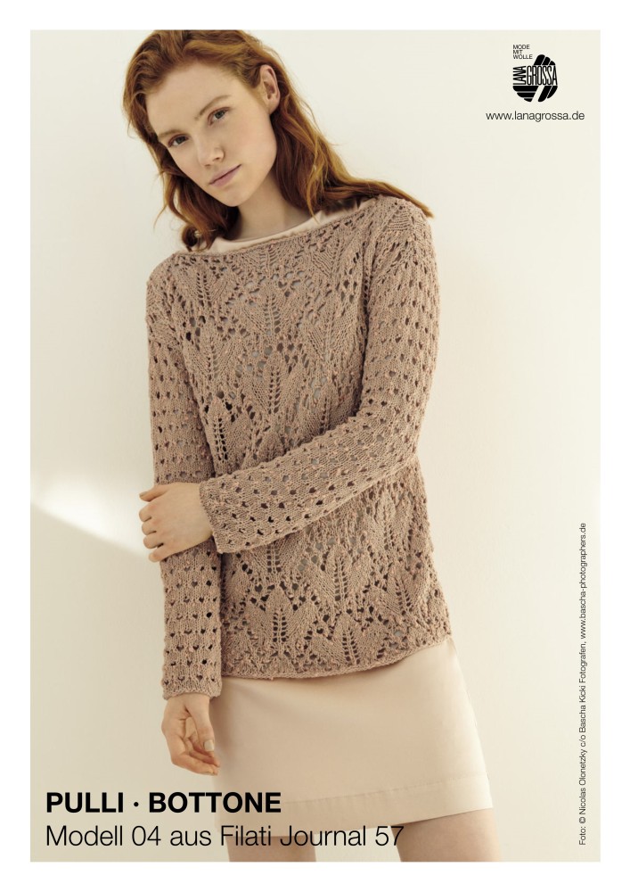 Pullover Bottone mit Ajour- und Lochmuster