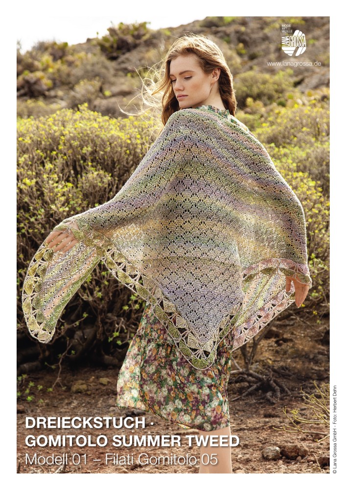Dreieckstuch Gomitolo Summer Tweed