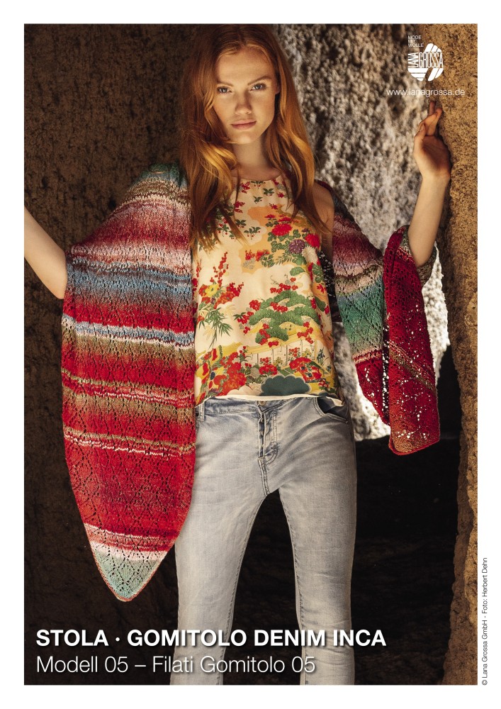 Stola Gomitolo Denim Inca