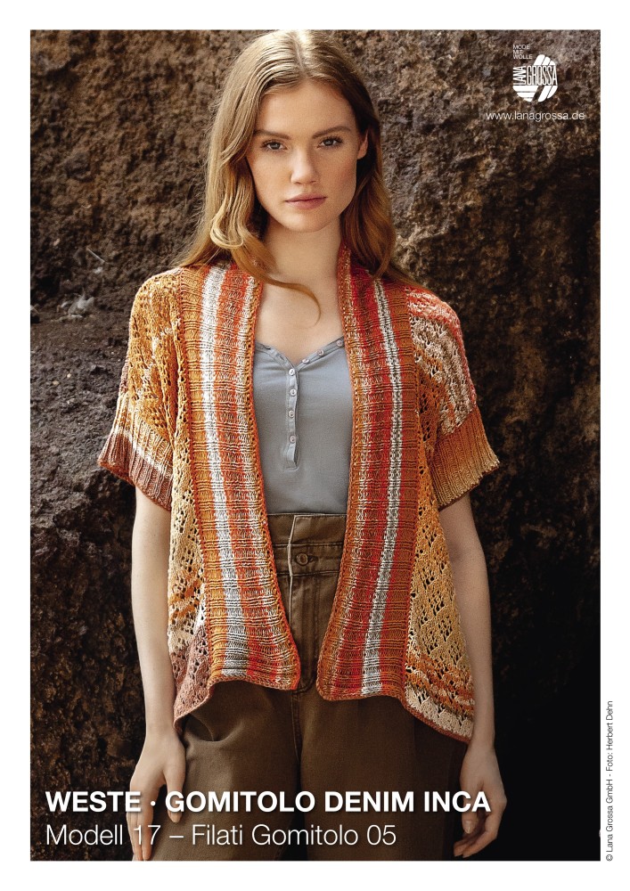 Weste Gomitolo Denim Inca