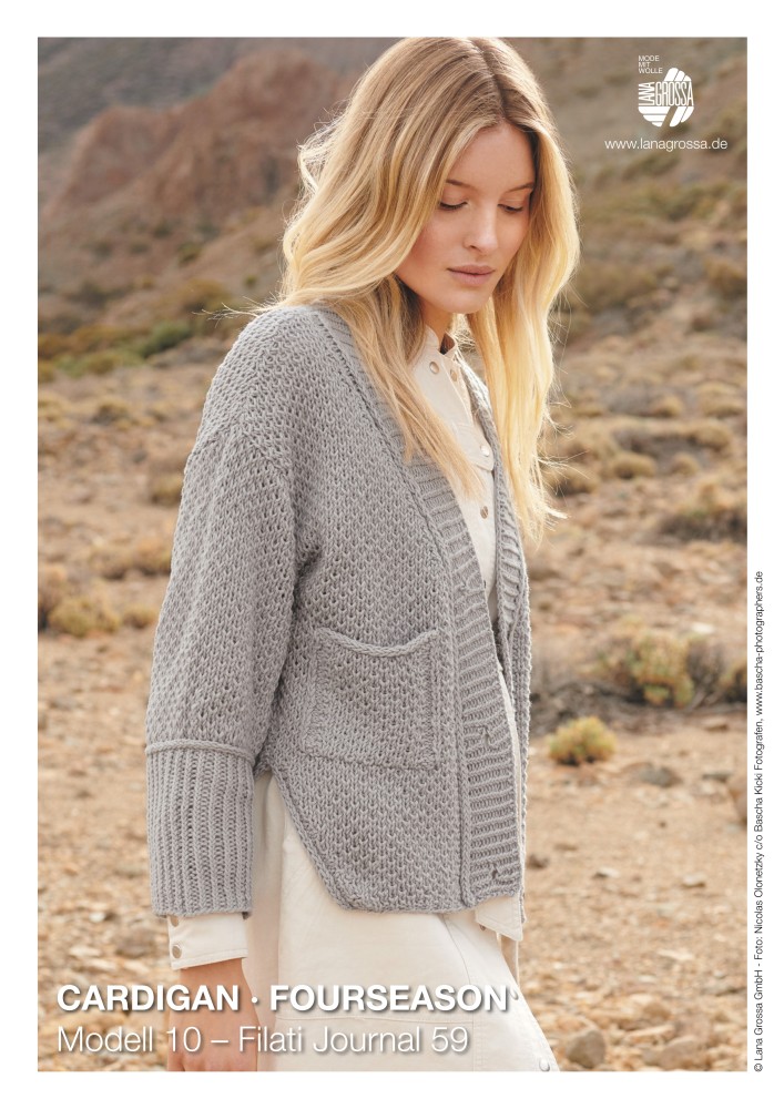 Cardigan Fourseason mit aufgesetzten Taschen