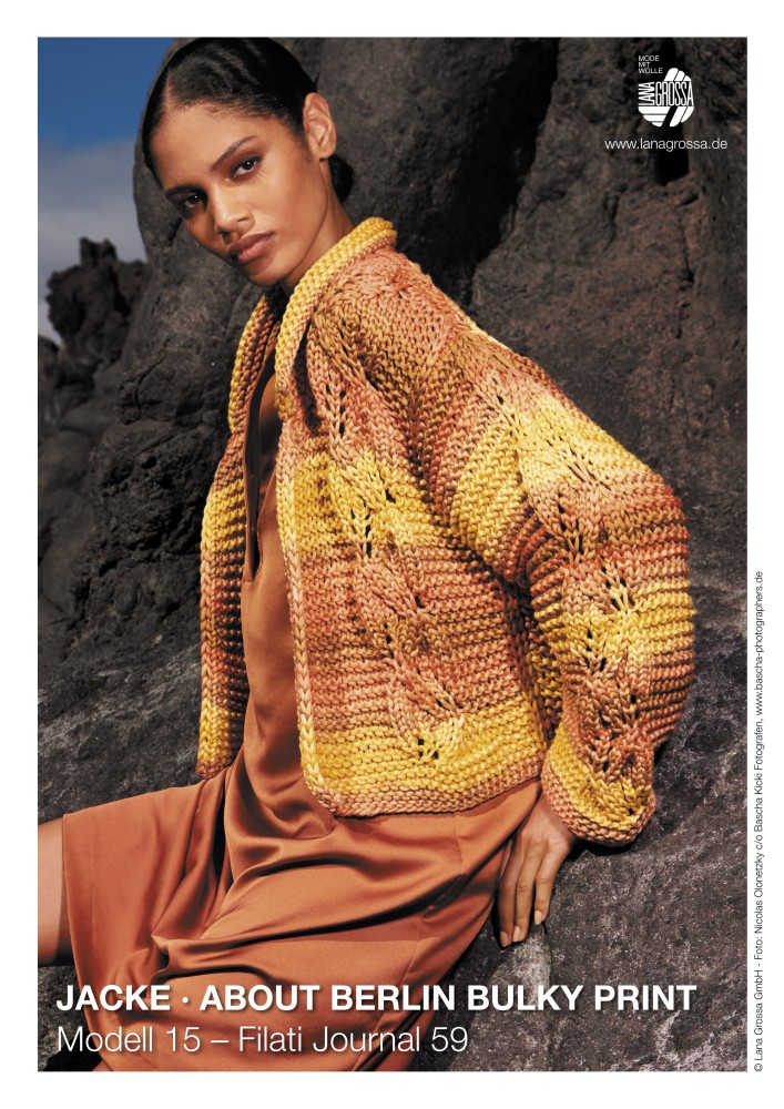 Jacke About Berlin Bulky Print
