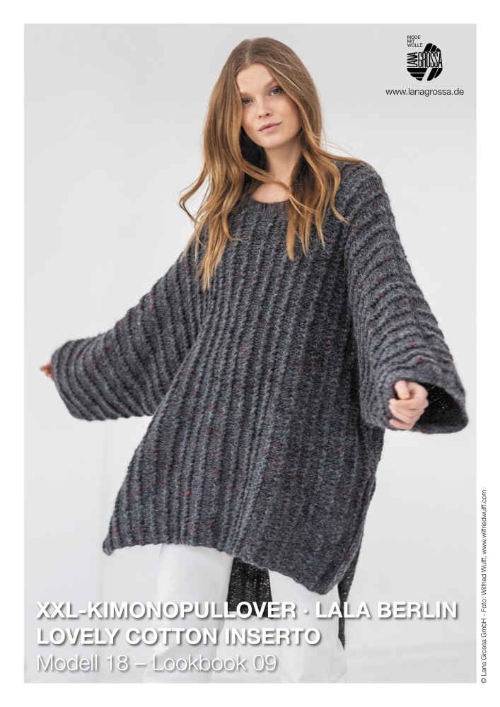 XXL-Kimonopullover Lala Berlin Lovely Cotton Inserto