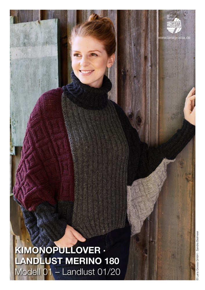 Kimonopullover Landlust Merino 180
