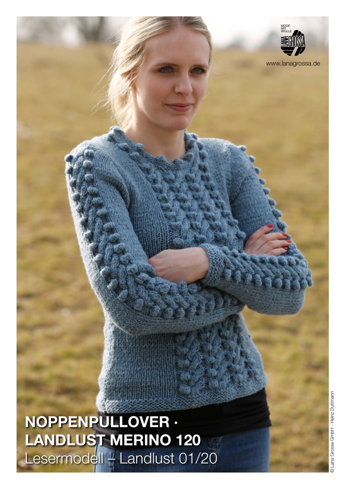 Noppenpullover Landlust Merino 120