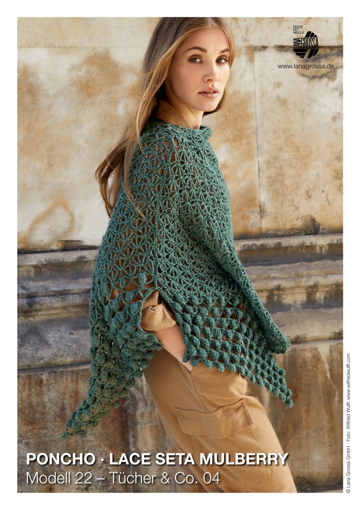 Poncho Lace Seta Mulberry