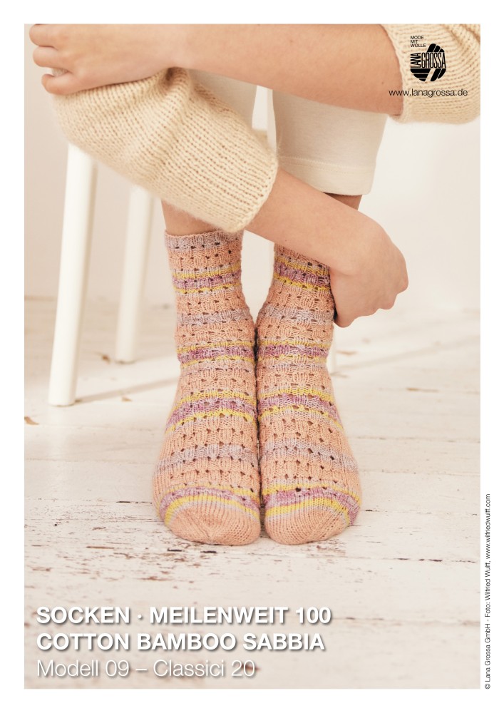 Socken Classici 20 aus Meilenweit 100 Cotton Bamboo Sabbia