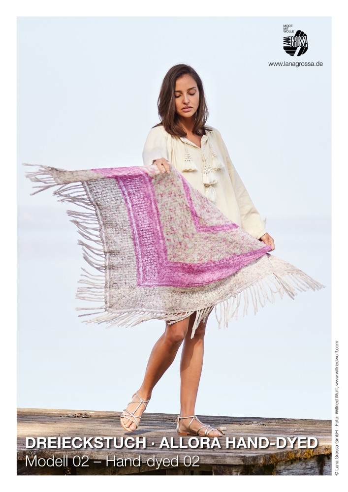 Dreieckstuch Allora Hand-dyed Modell 02