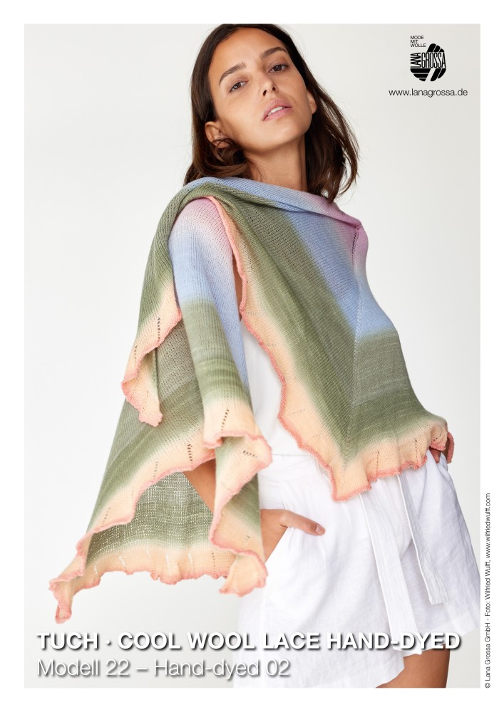 Tuch Cool Wool Lace Hand-dyed Modell 22 – Hand-dyed 02
