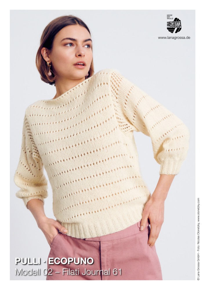 Pullover ECOPUNO mit Lochreihen