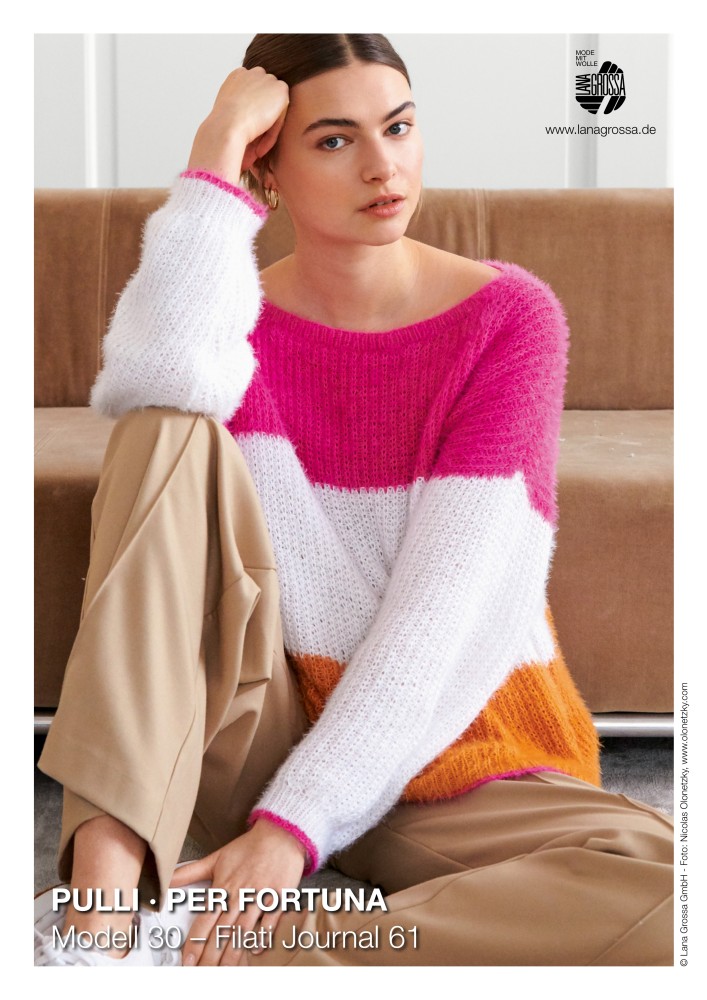 Pulli Per Fortuna im Halbpatentmuster