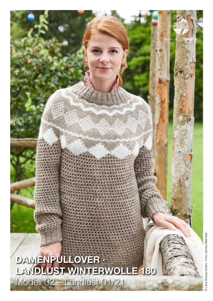 Damenpullover Landlust Winterwolle 180 Modell 02