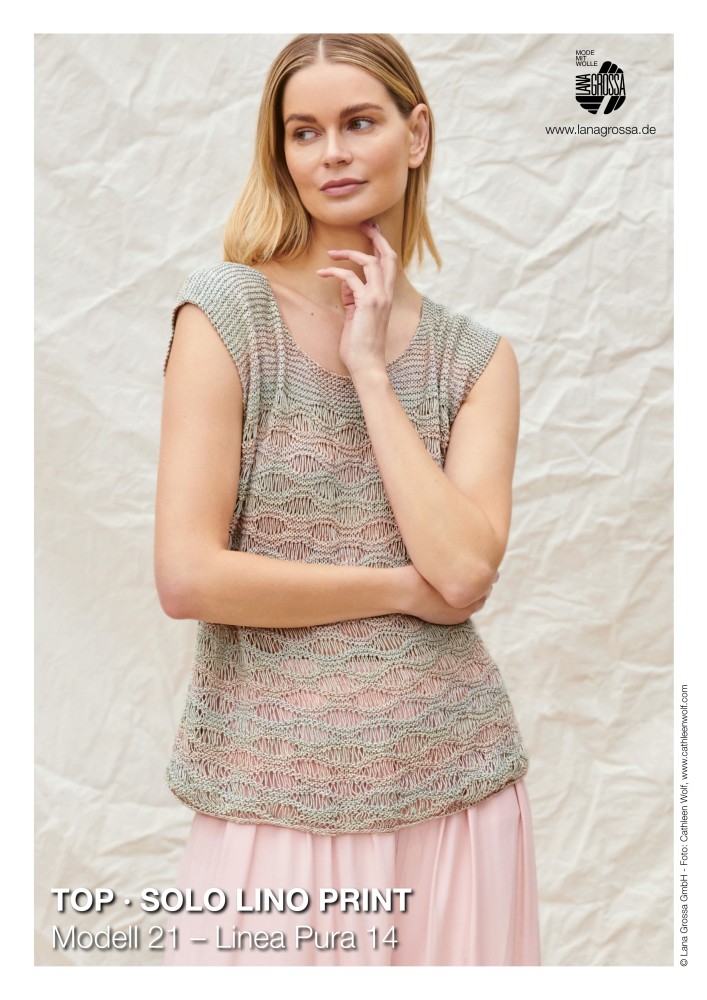 Top Solo Lino Print Modell 21 – Linea Pura 14
