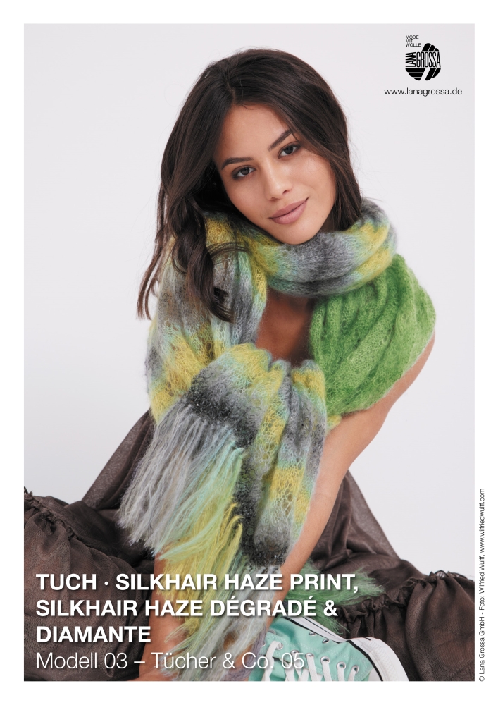 Tuch Silkhair Haze Print, Silkhair Haze Dégradé & Diamante