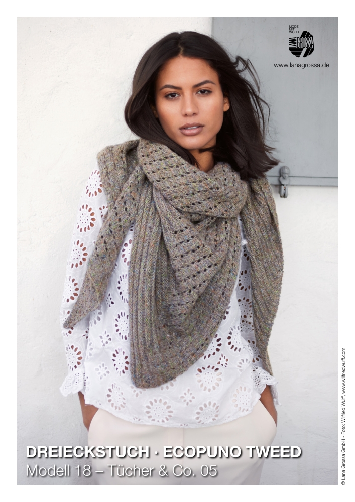 Dreieckstuch Ecopuno Tweed