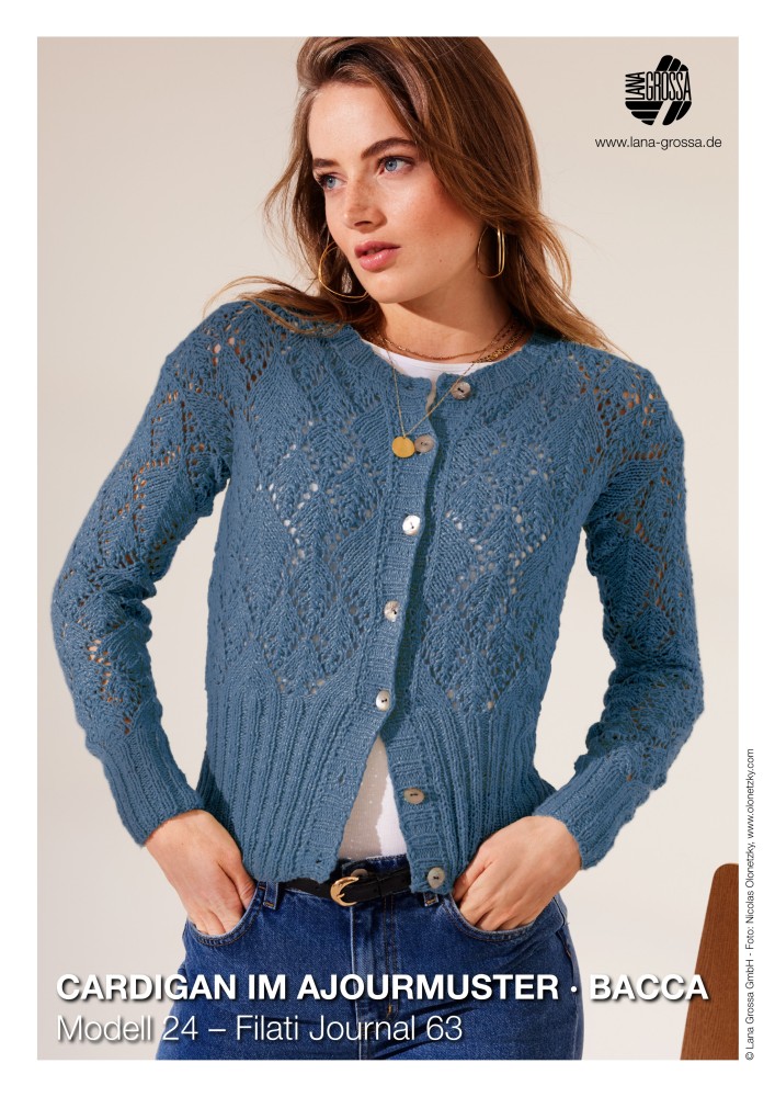 Cardigan im Ajourmuster "Bacca"