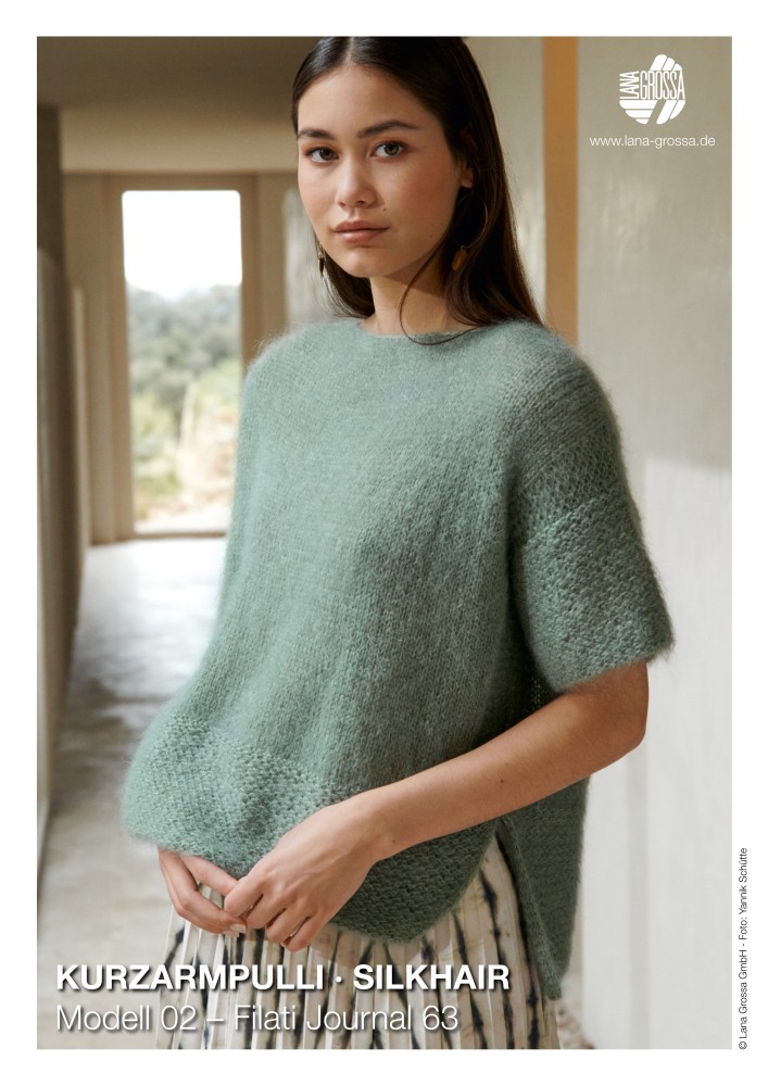 Kurzarm-Pullover aus Silkhair