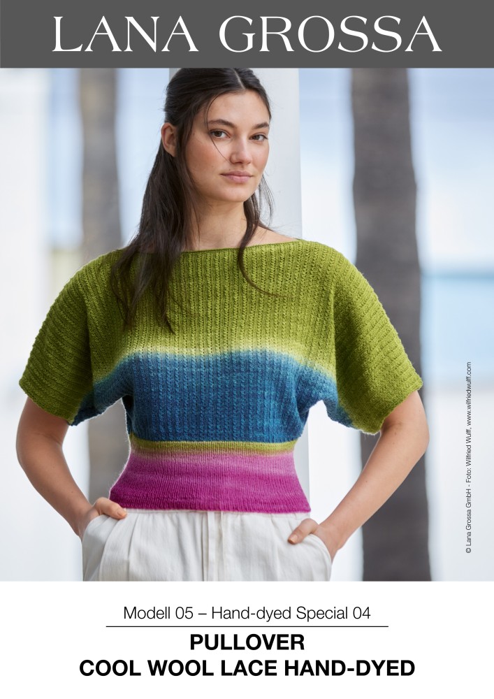 Pullover Cool Wool Lace Hand-dyed
