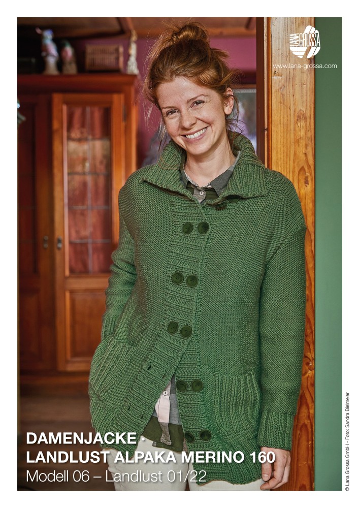 Damenjacke Landlust Alpaka Merino 160