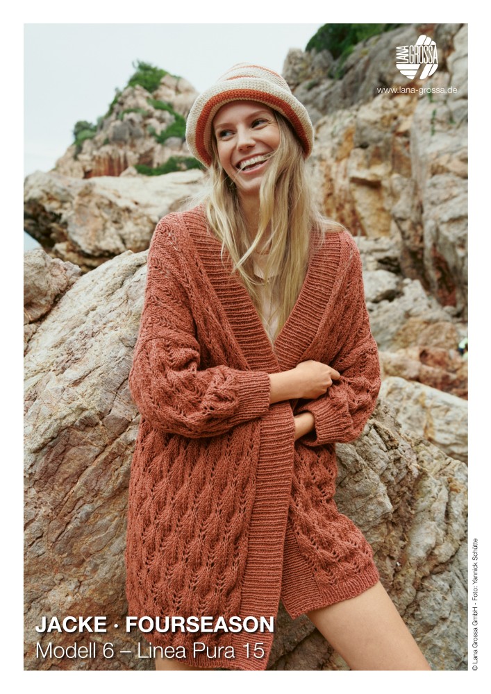 Jacke im Blattajourmuster - Linea Pura 15 Modell 6