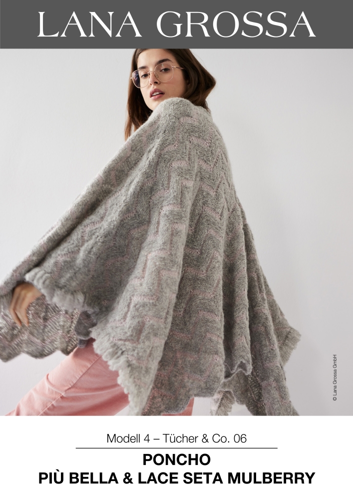 Poncho Più Bella & Lace Seta Mulberry