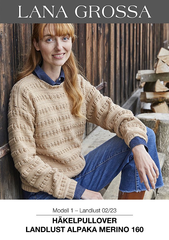Häkelpullover Landlust Alpaka Merino 160