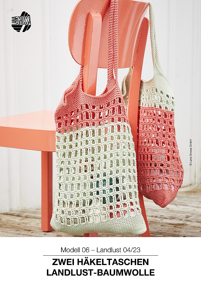 Zwei Häkel-Taschen aus Landlust-Baumwolle