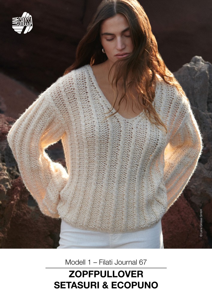 Zopfpullover aus Setasuri & Ecopuno