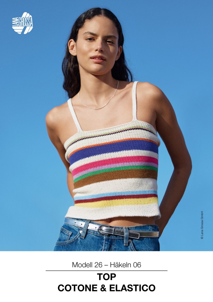 Top Cotone & Elastico mit bunten Streifen