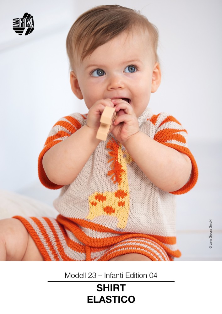 Shirt Elastico mit Giraffenmotiv für Kinder