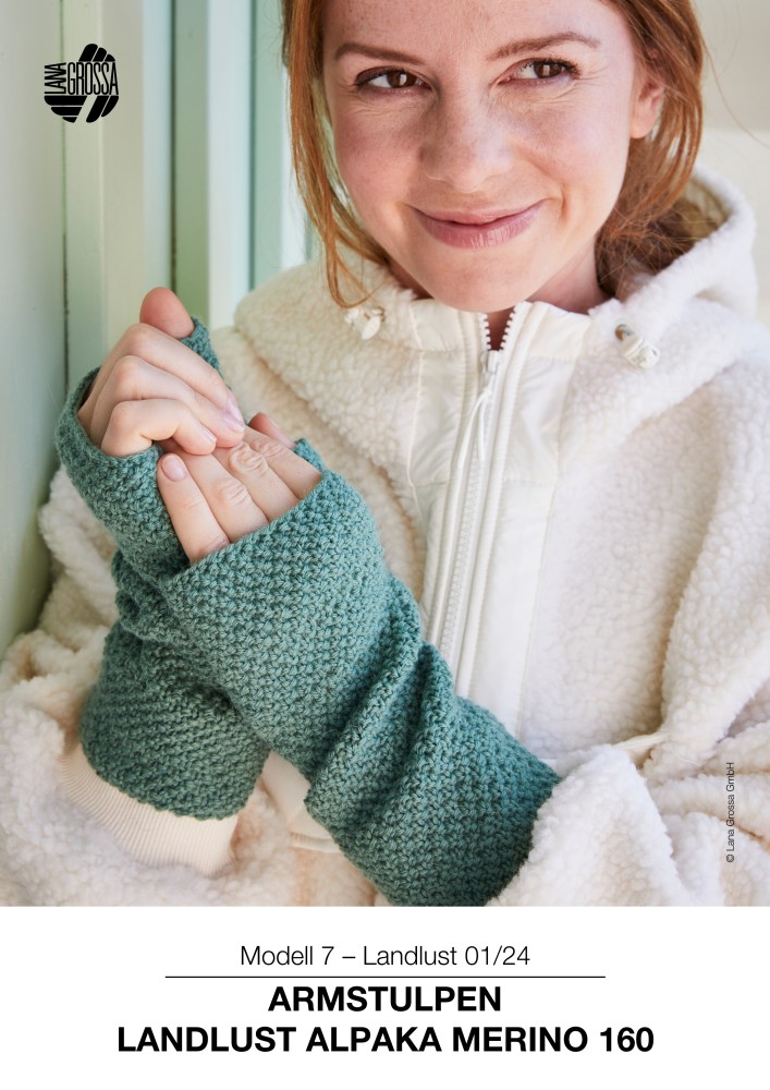 Armstulpen aus Landlust Alpaka Merino 160