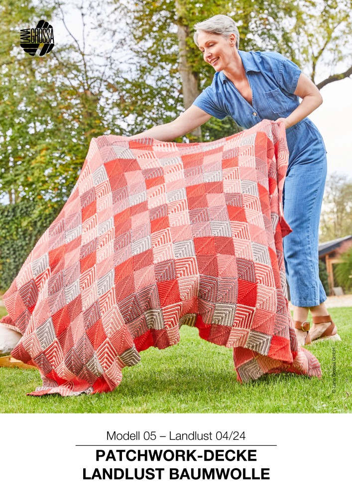 Patchwork-Decke Landlust Baumwolle