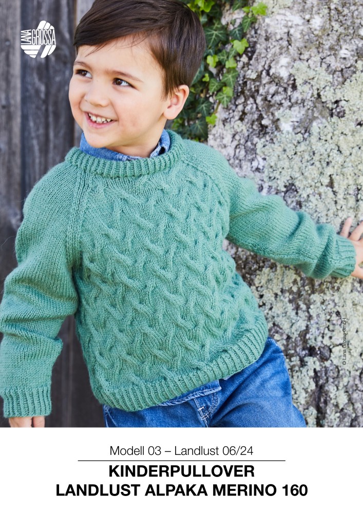 Kinderpullover Landlust Alpaka Merino 160