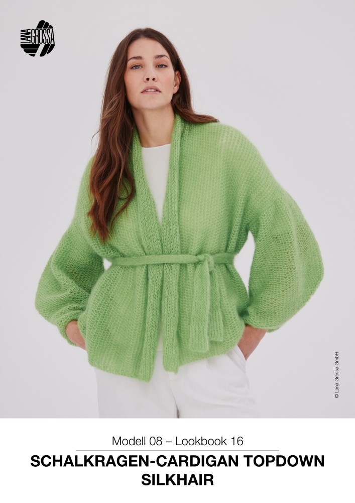 Schalkragen-Cardigan Topdown Silkhair