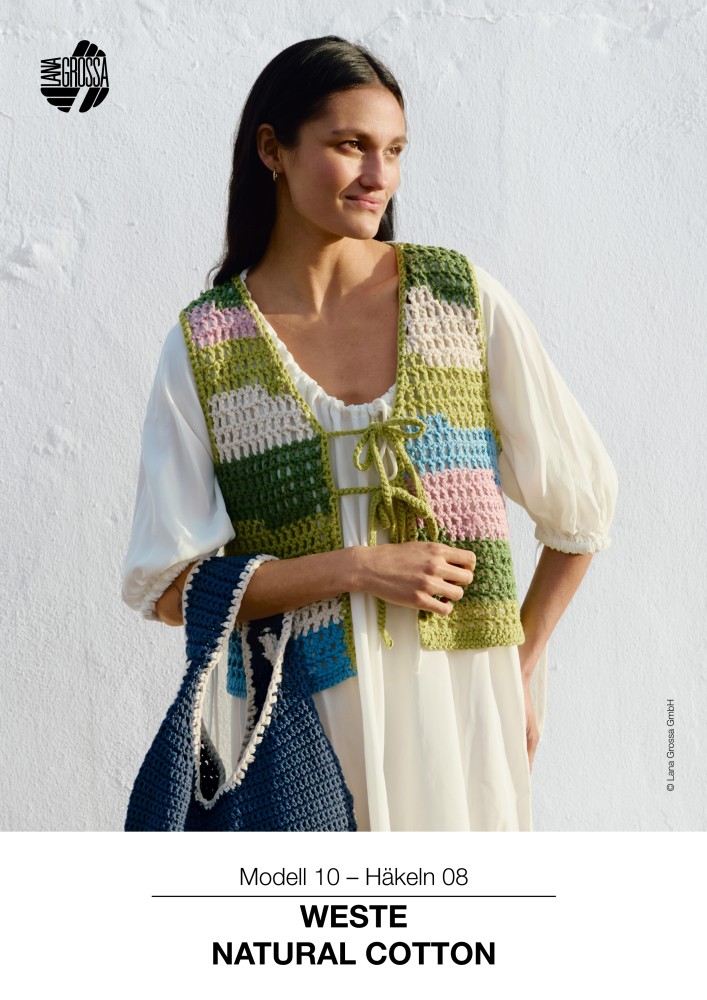 Weste Natural Cotton im Filetmuster