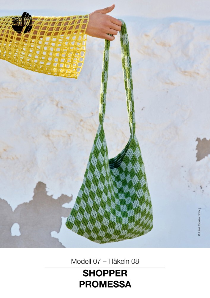 Shopper aus Promessa Garn im Karomuster