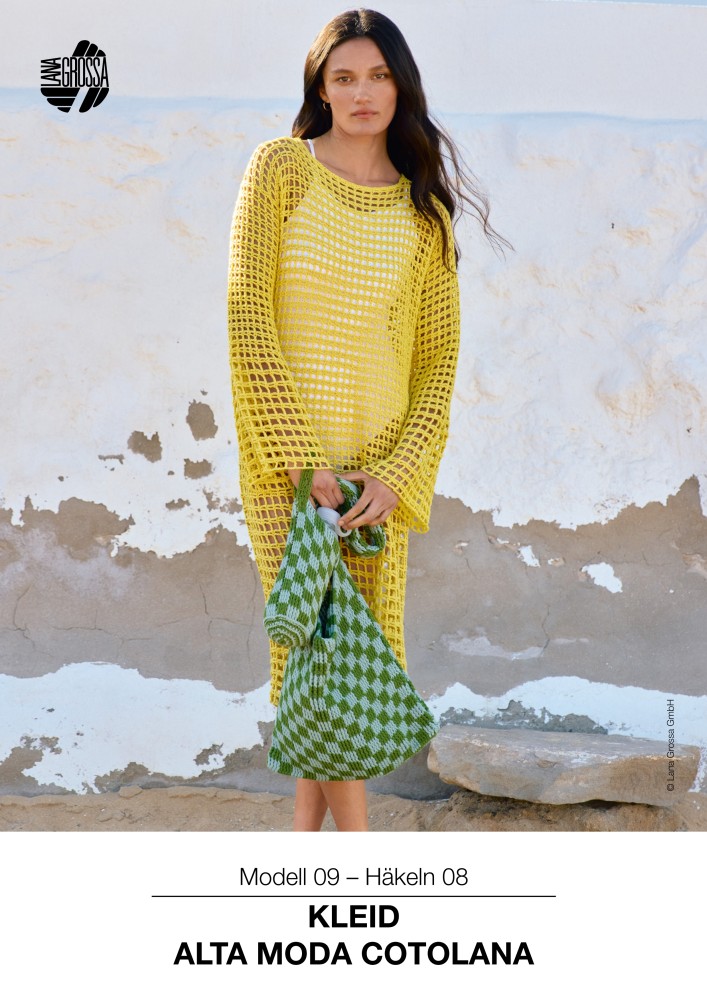 Kleid Alta Moda Cotolana im Gittermuster
