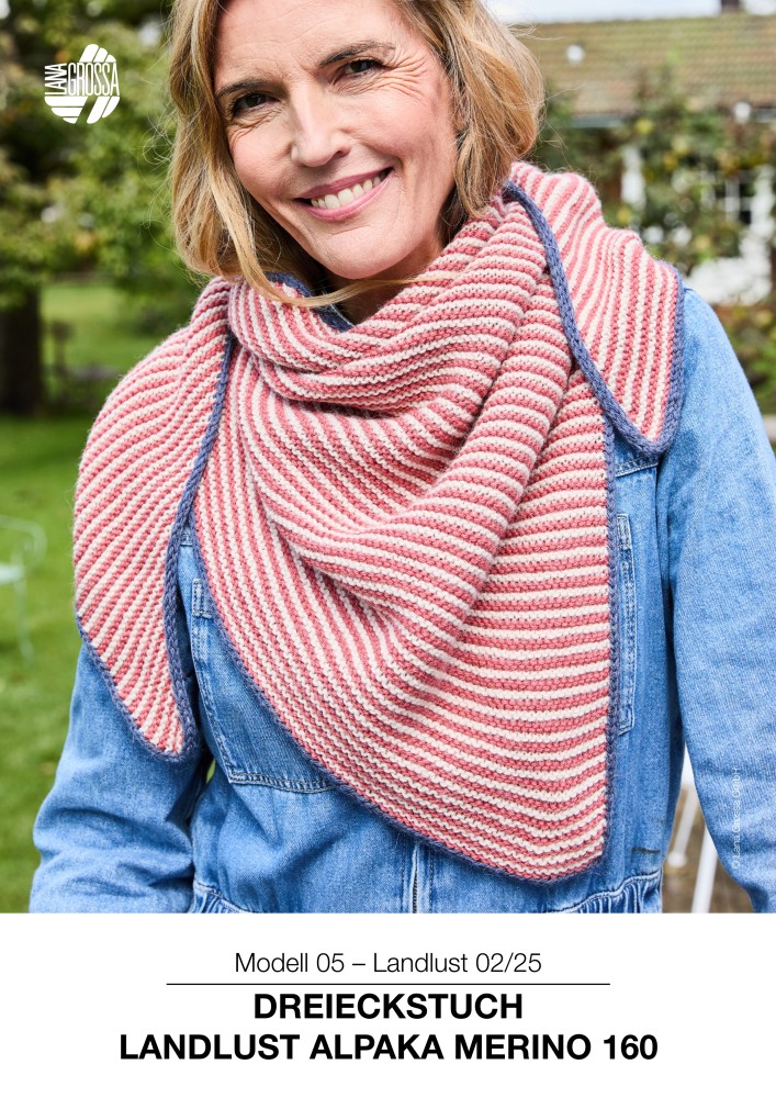 Dreieckstuch Landlust Alpaka Merino 160