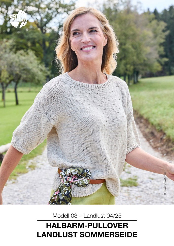 Halbarm-Pullover Landlust Sommerseide