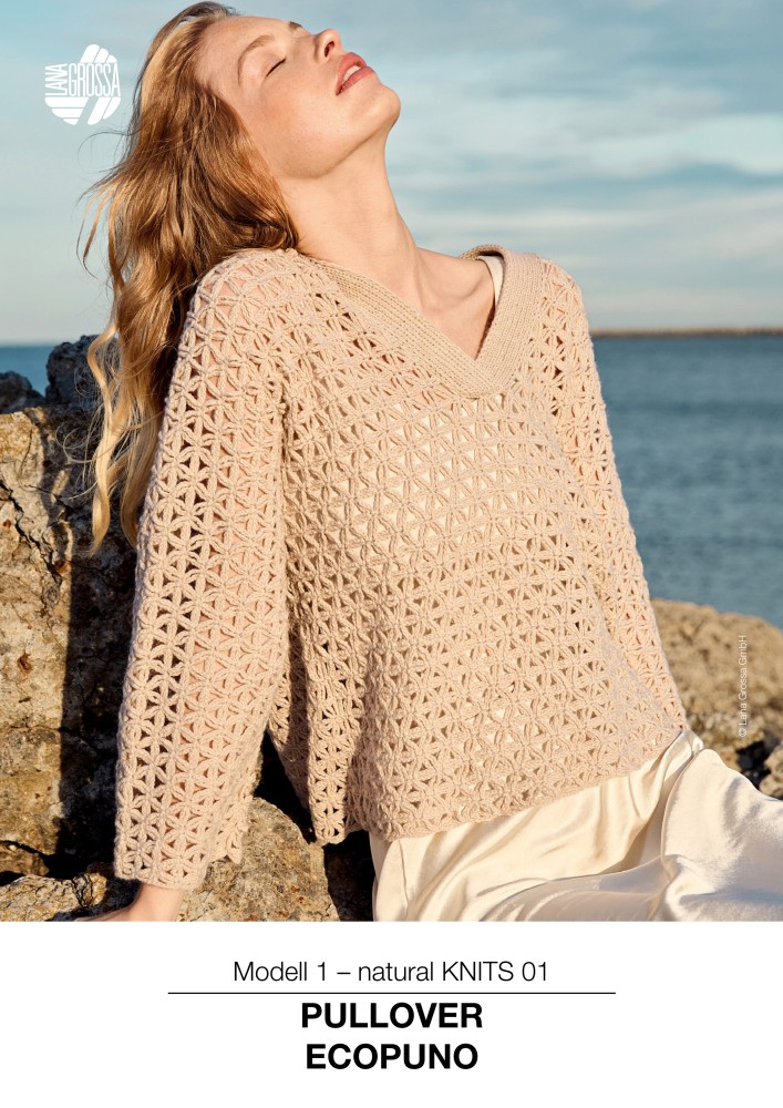 Pullover im "Blume des Lebens"-Muster aus Ecopuno